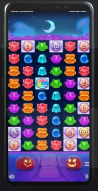 Tricky Treats slot spelplan på mobilen