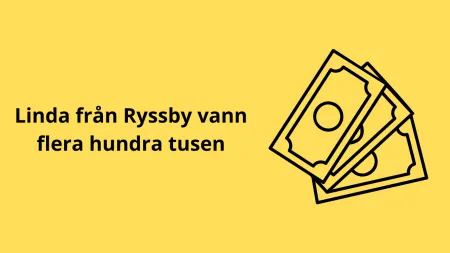 Linda från Ryssby vann kvarts miljon på Triss