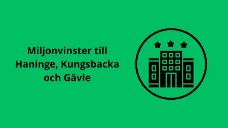 Miljonvinster till tre städer i Sverige