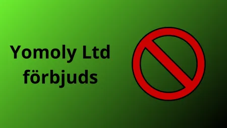 Spelinspektionen förbjuder Yomoly Ltd i Sverige