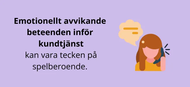 Emotionellt avvikande beteende inför kundtjänst.