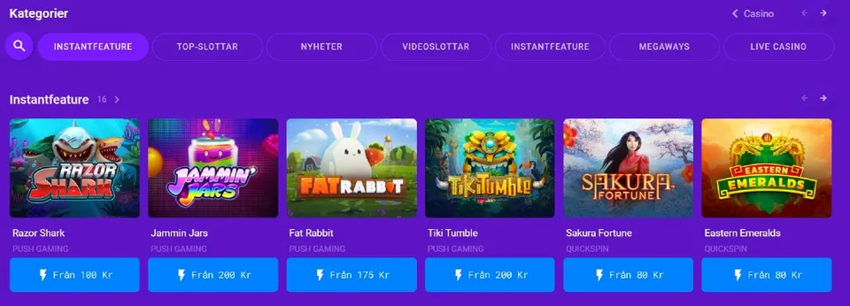 Spelkategorier och slots hos Pixelbet casino