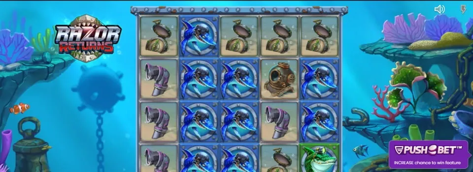 Razor Returns slot hjul och symboler