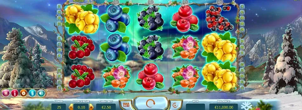 Winterberries slot hjul och symboler
