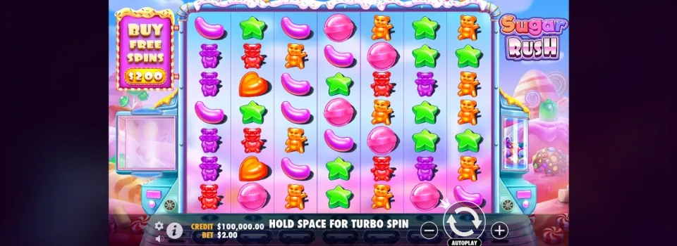 Sugar Rush slot hjul och symboler
