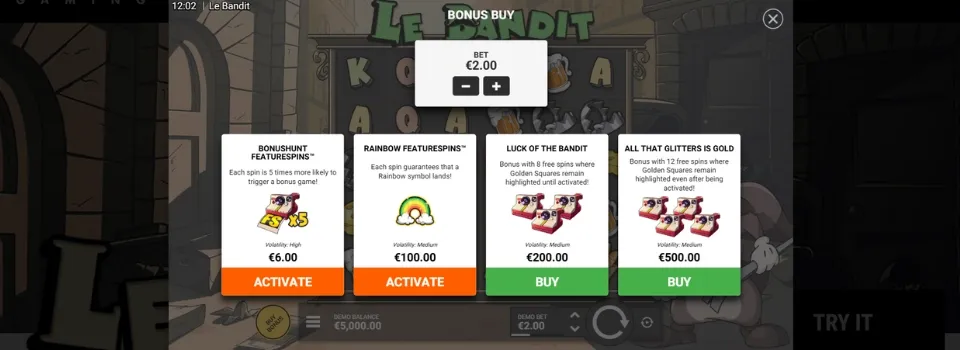 Le Bandit köpbonus