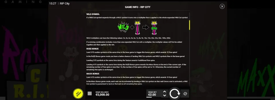 RIP City bonusförklaring