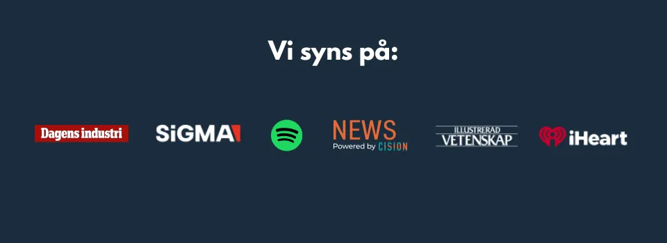 Bild med logotyper på mediakanaler