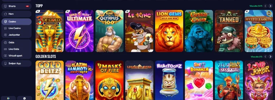 Swiper Casino spelautomater