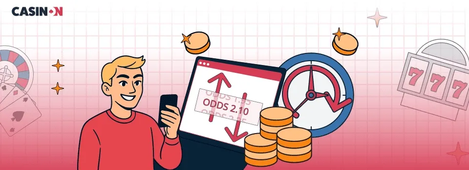 Illustration som visar risken med snabba oddsändringar vid Sure Bets