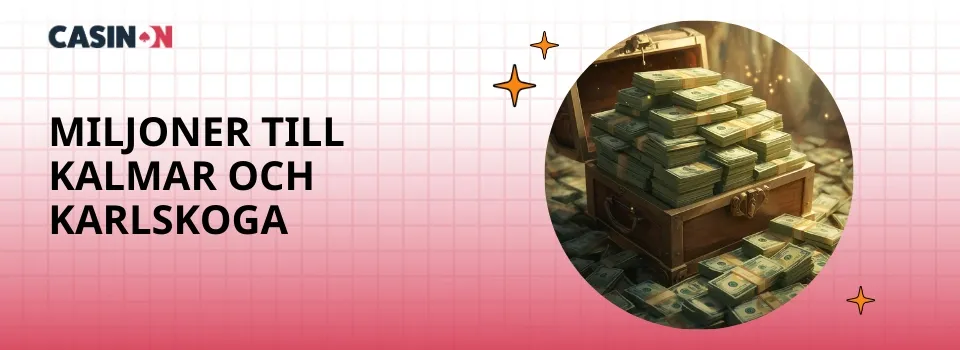 Miljonvinster till Kalmar och Karlskoga på lottodragning