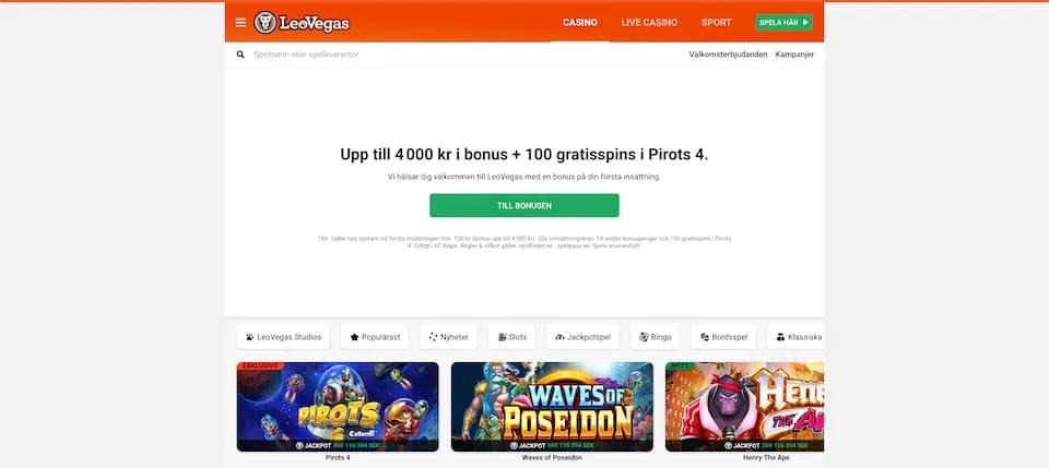 leovegas casino hemsida