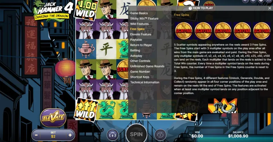Jack Hammer 4: Chasing the dragon free spins bonus