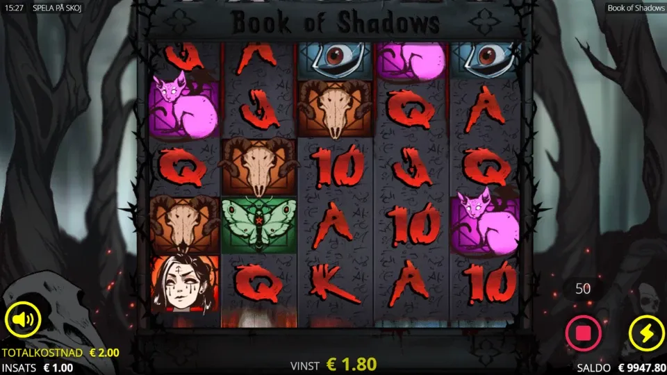 Book of Shadows spelplan