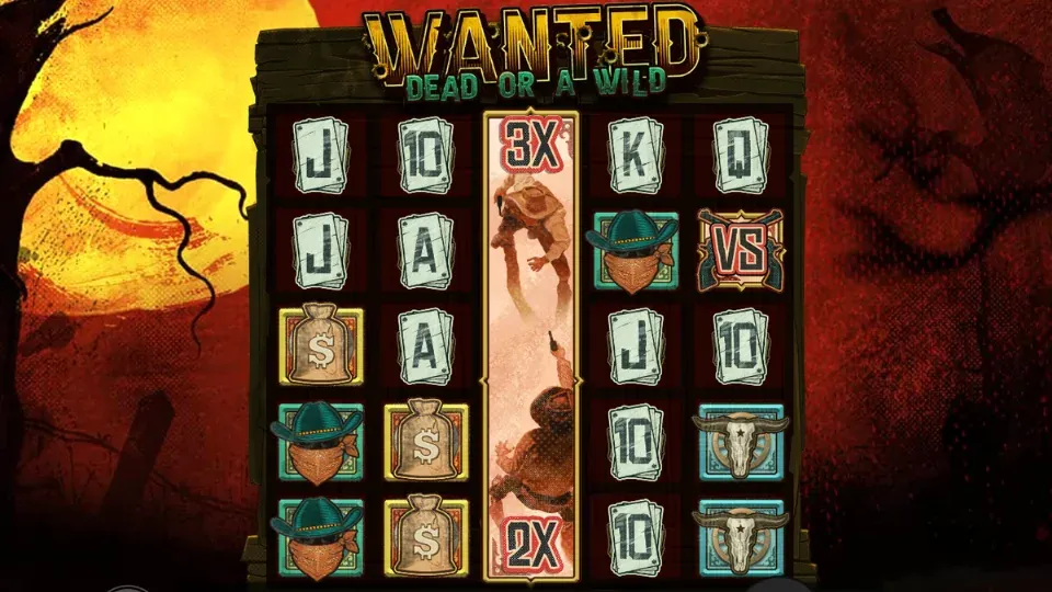 Wanted dead or a wild symbol med utbetalning
