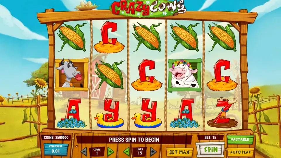 Crazy Cows spelplan