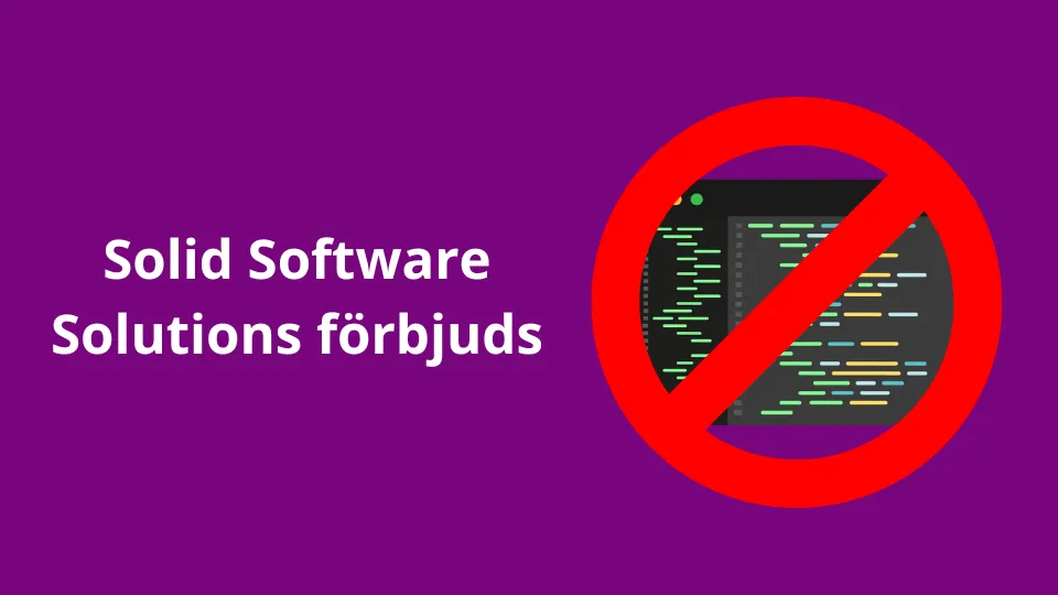 Solid Software Solutions förbjuds