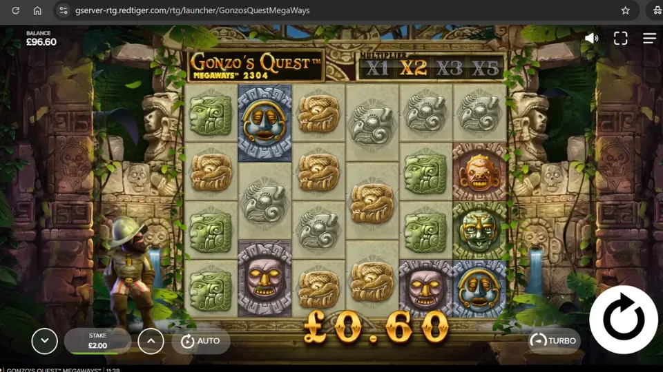 Gonzo's Quest Megaways demospel
