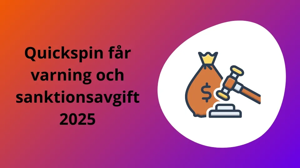 Quickspin får varning