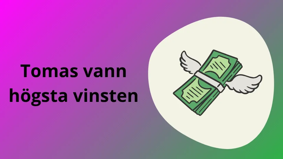 Tomas från Finspång vann högsta vinsten efter lyckat morgonskrap
