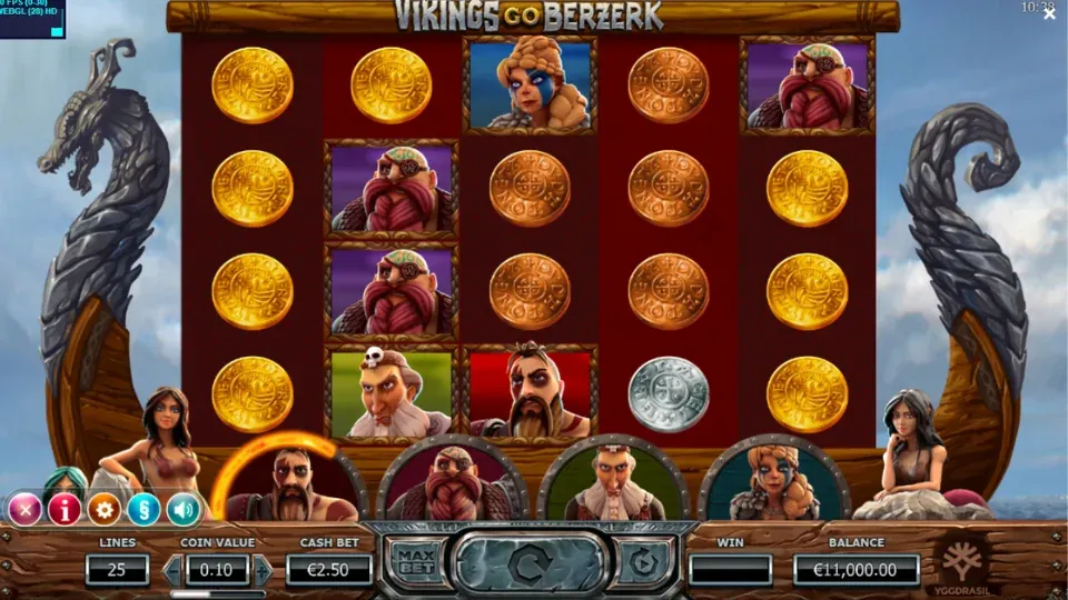 Viking Go Berzerk slot spelplan