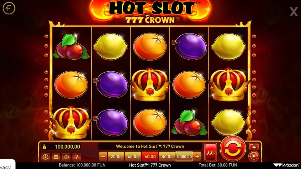 Hot Slot 777 Crown: Hold and Win slot spelplan