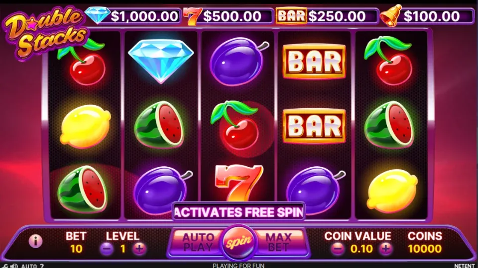 Double Stacks slot spelplan