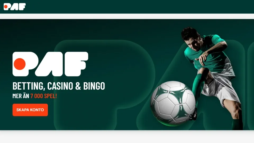 Paf Casino hemsida