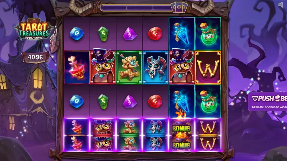 Tarot Treasures slot spelplan