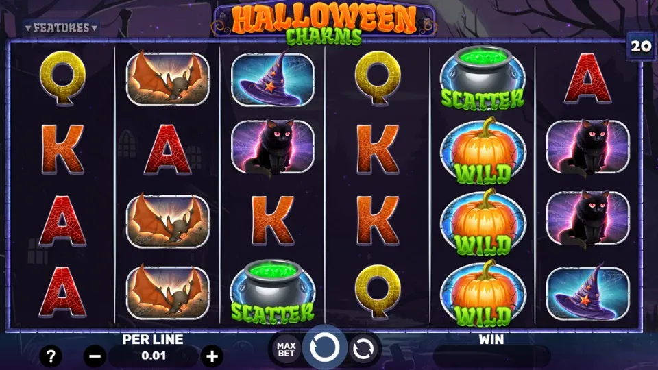 Halloween Charms slot spelplan