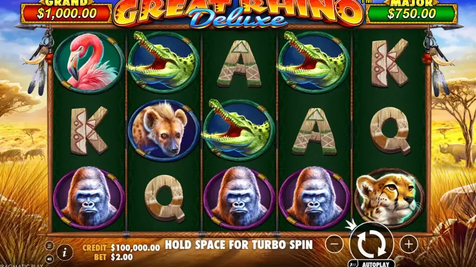 Great Rhino Deluxe spelplan