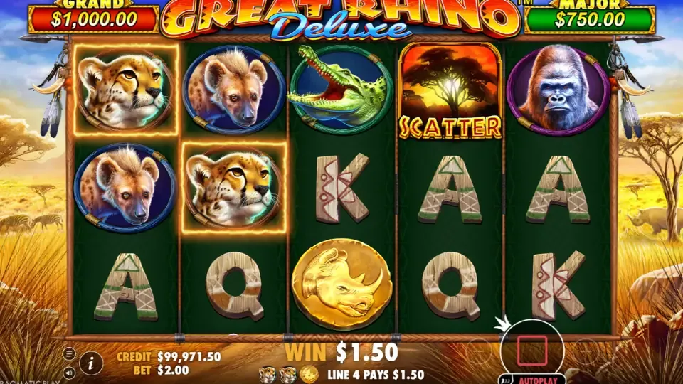 Great Rhino Deluxe vinst