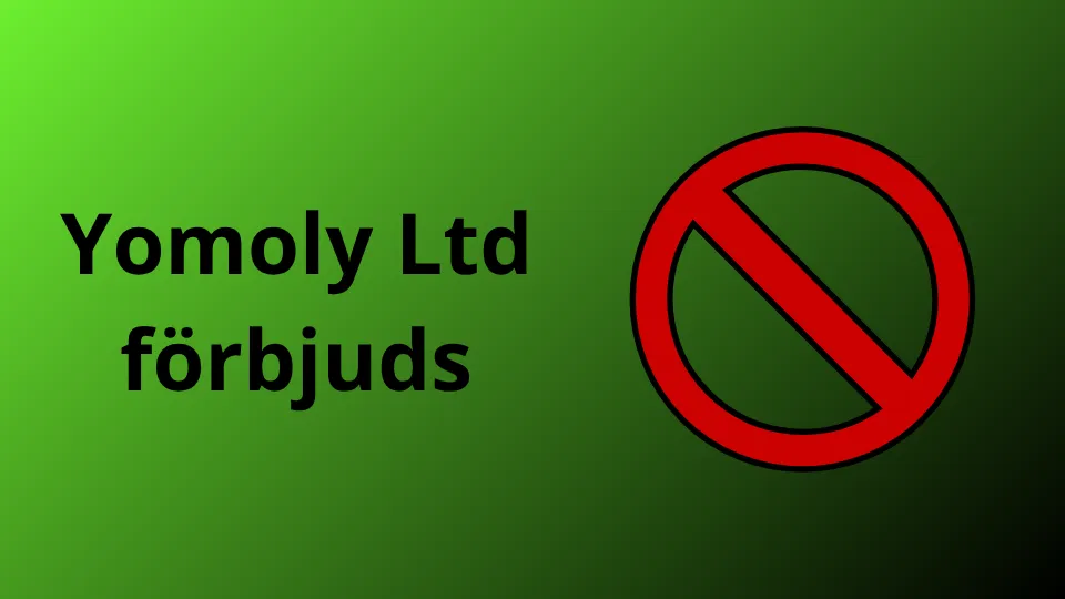 Spelinspektionen förbjuder Yomoly Ltd från den svenska spelmarknaden