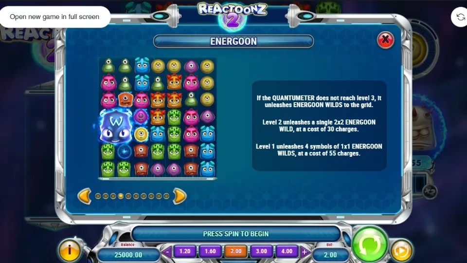 Reactoonz 2 Energoon funktion