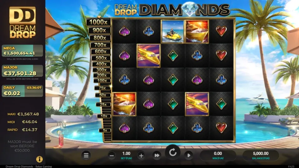 Dream Drop Diamonds slo spelplan