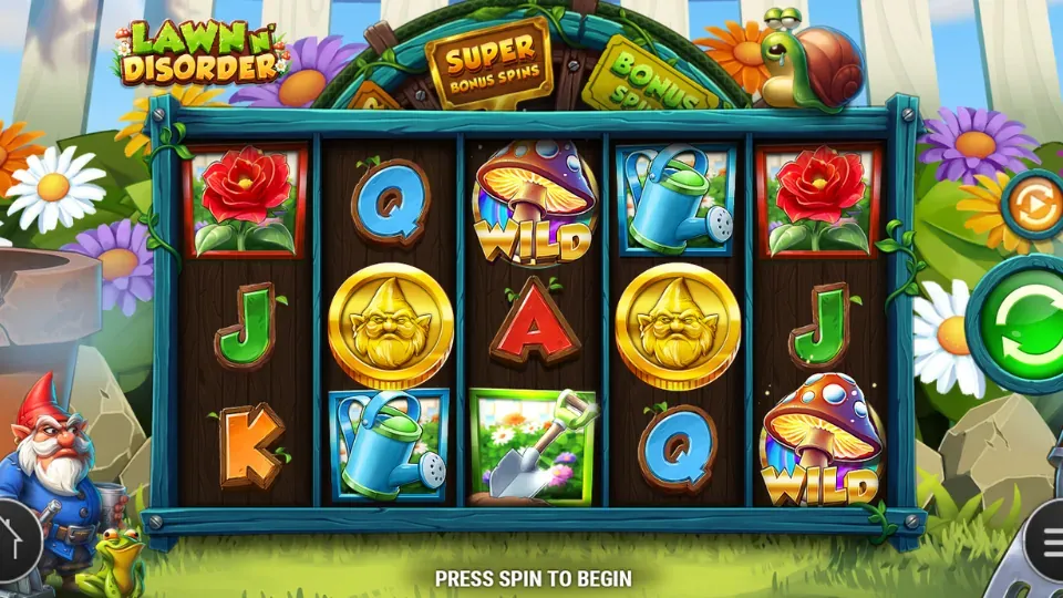 Lawn n' Disorder slot spelplan
