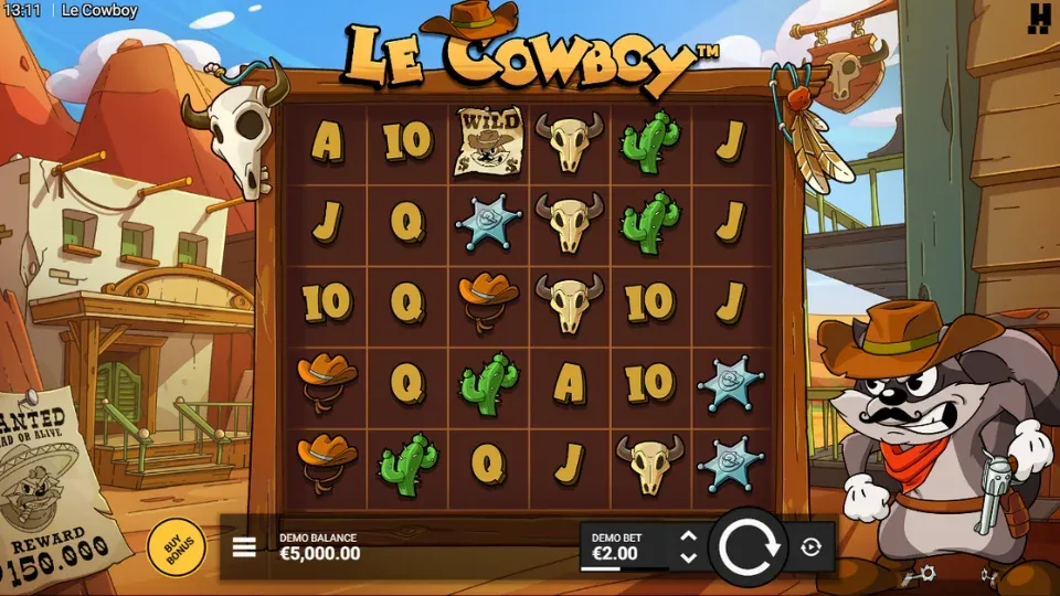 Le Cowboy slot spelplan