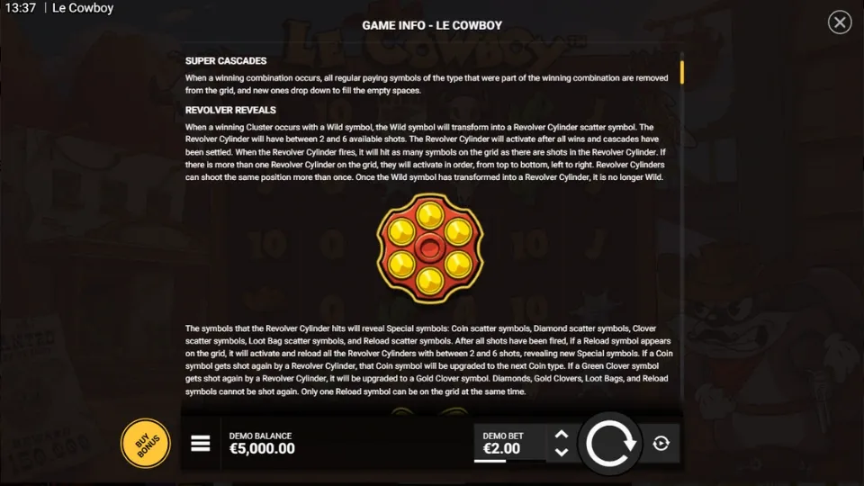 Revolver funkionen i Le Cowboy