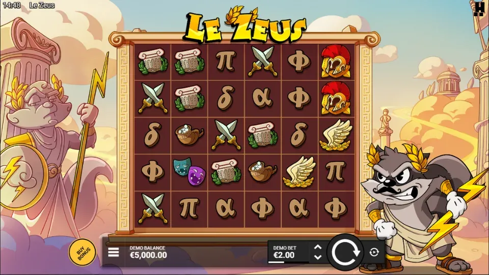 Le Zeus slot spelplan