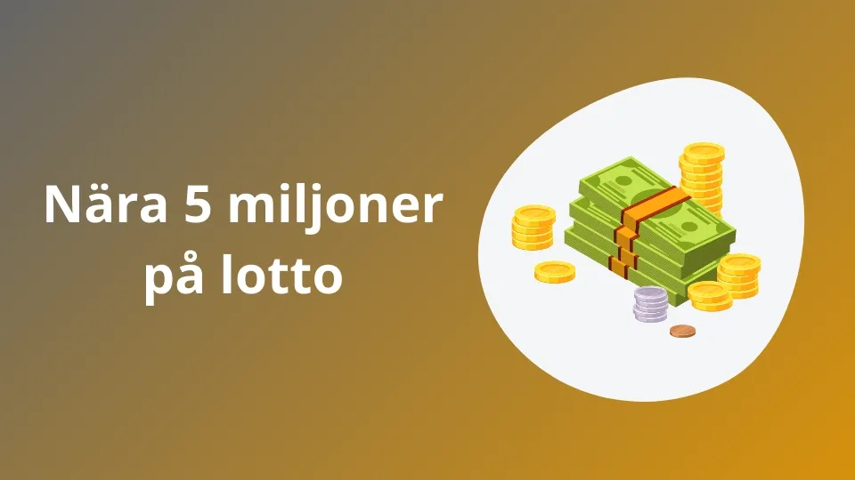 Nära 5 miljoner i vinst på lottospel under dragning